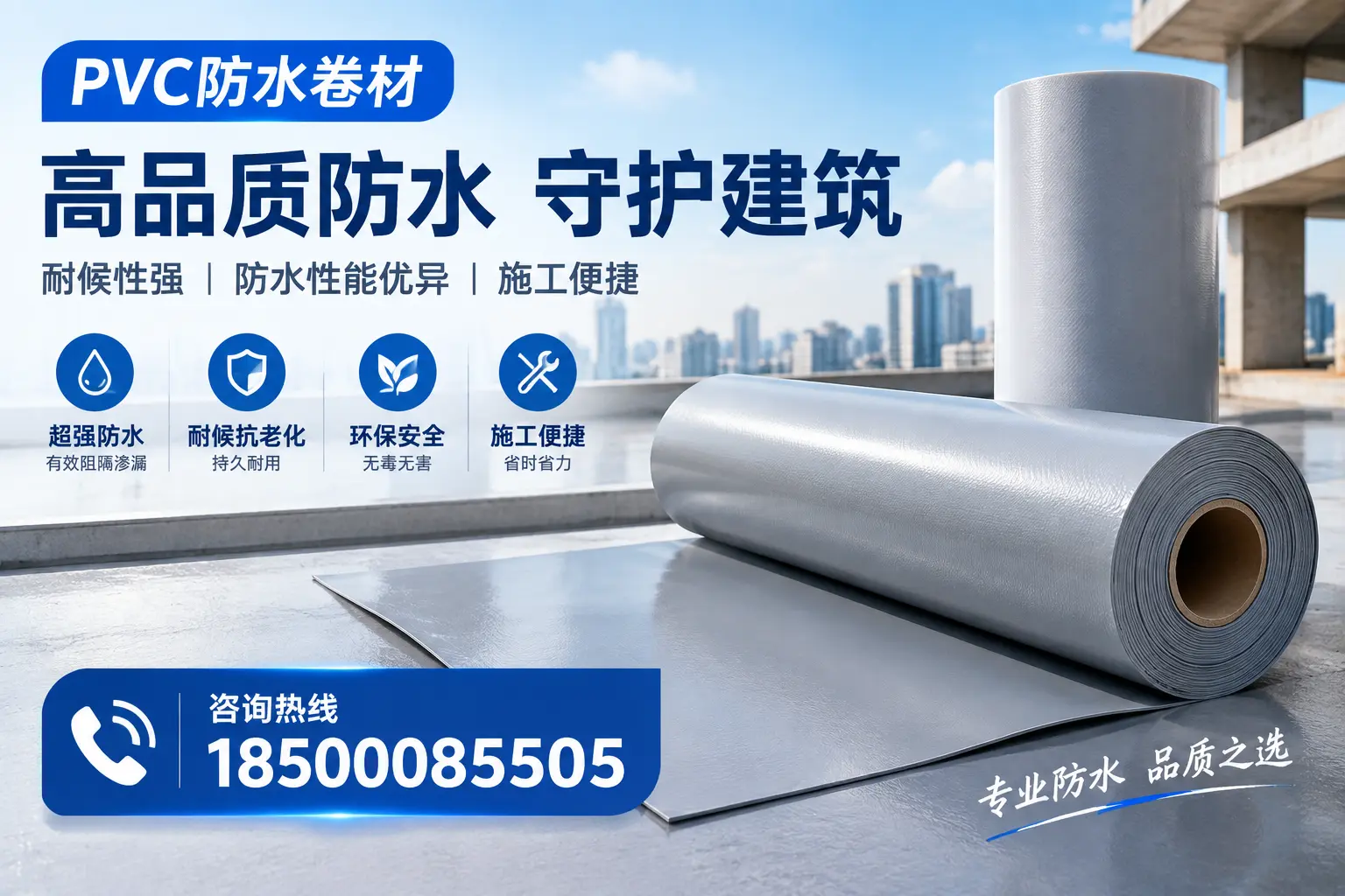 PVC防水卷材的防水效果评测，适合鄂尔多斯的科学依据